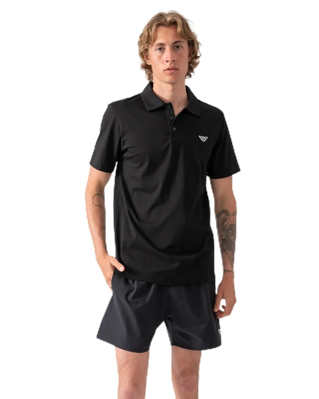 Emporio Armani Men's Essential Polo Black M