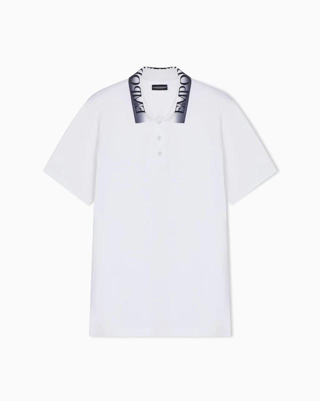 Emporio Armani Men's LOGOTAPE Polo White XXL