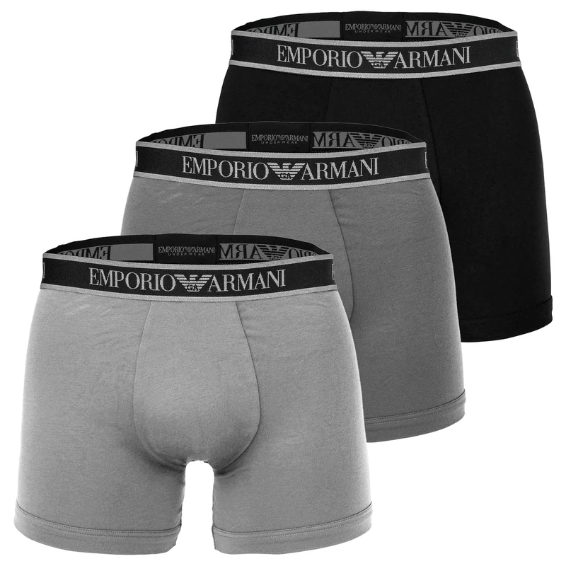 Emporio Armani Men's CORE Logoband 3-Pack Trunk Black XXL
