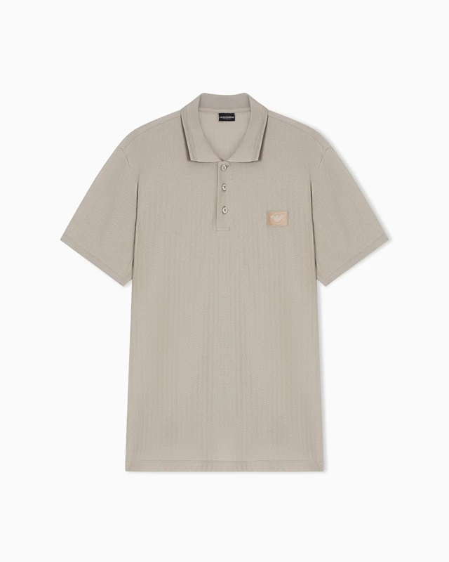Emporio Armani Men's Satin Label Polo Brown L