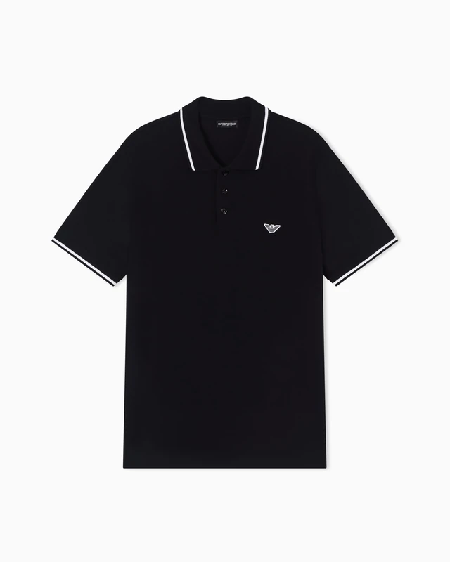 EMPORIO ARMANI Men's Essential Polo Black XXL