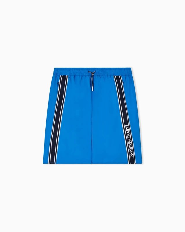 Emporio Armani Men's LOGOTAPE Bermuda Blue L