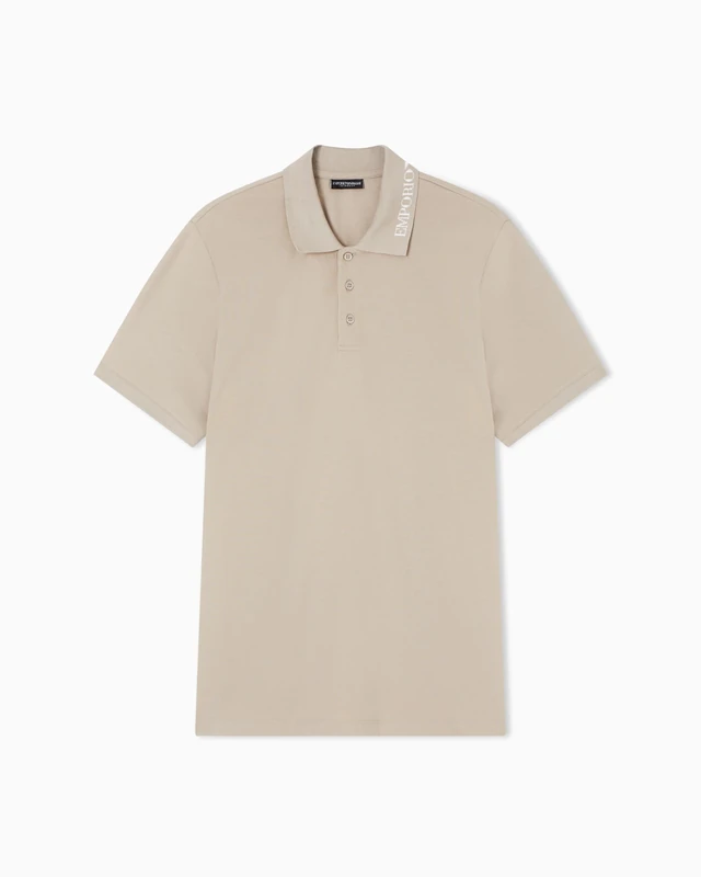 Emporio Armani Men's Embroidery Logo Polo Brown L