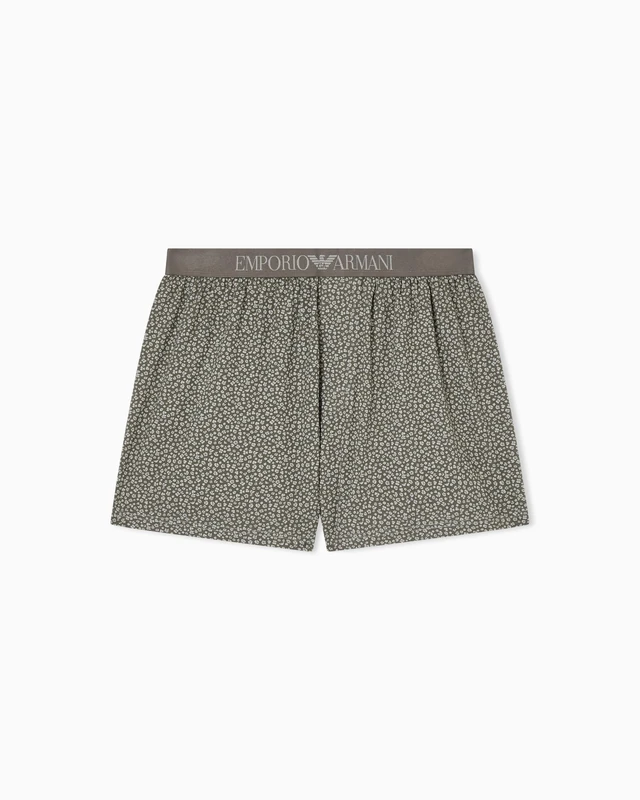 Emporio Armani Men's Pattern Boxer Green L