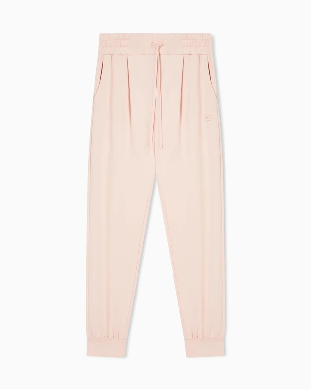 Emporio Armani Women's Viscose Fleece Pants with Cuffs Pink S