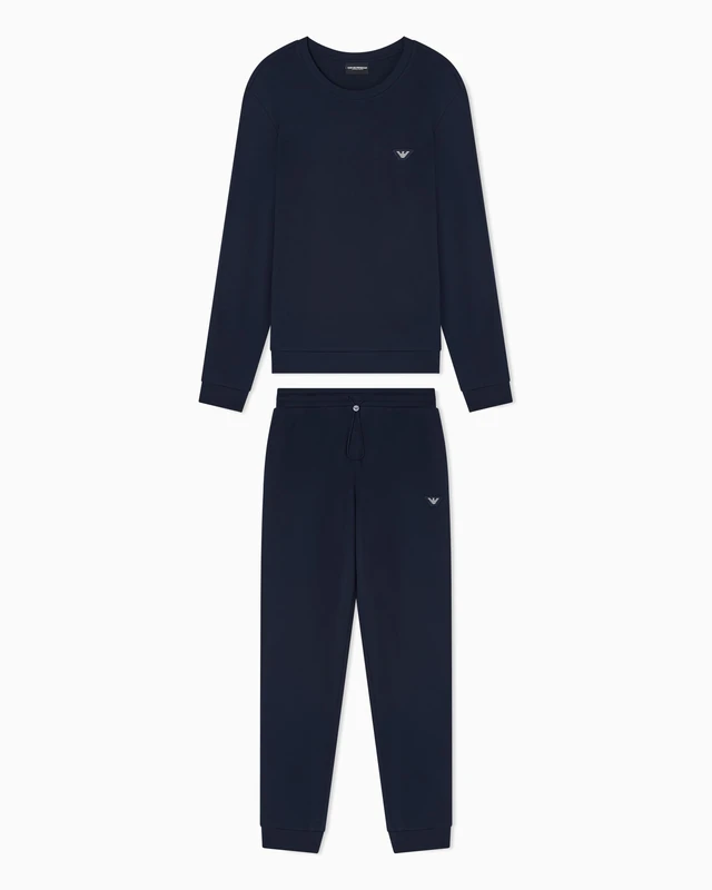Emporio Armani Men's MODAL TERRY TRACKSUIT SET Blue XXL