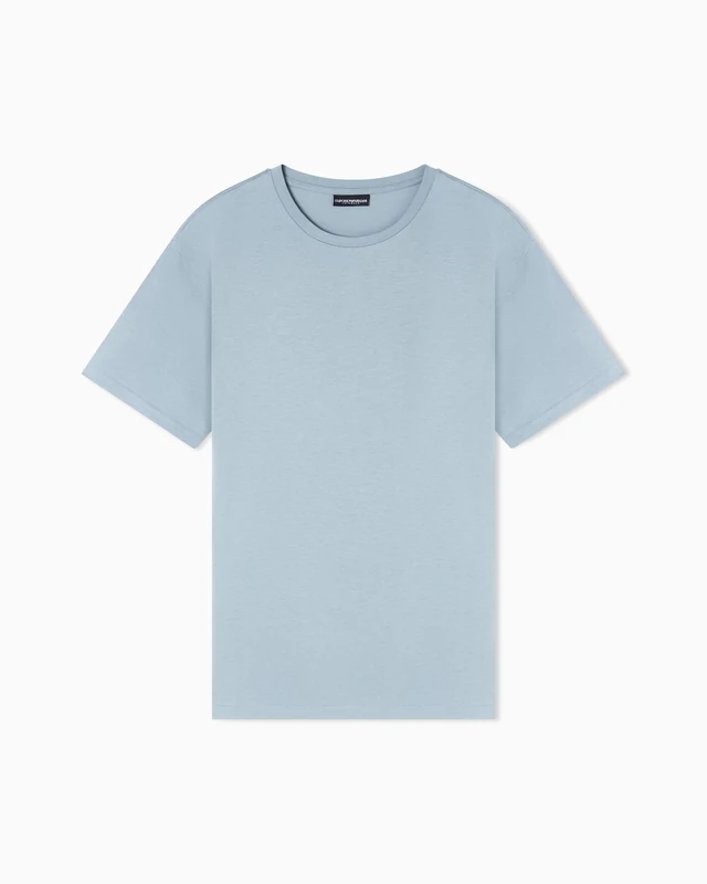 Men's Prints Crew Neck T-Shirt Blue XL