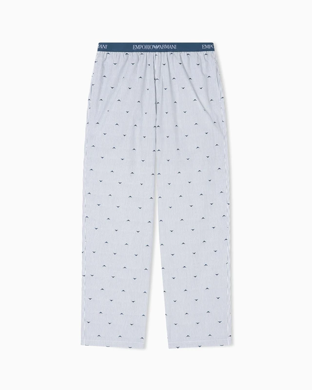 EMPORIO ARMANI Men's WOVEN PYJAMA PANTS Blue L - Image 1