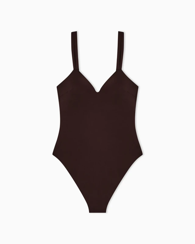 EMPORIO ARMANI Women's Lycra ONE-Piece Swimsuit Brown M
