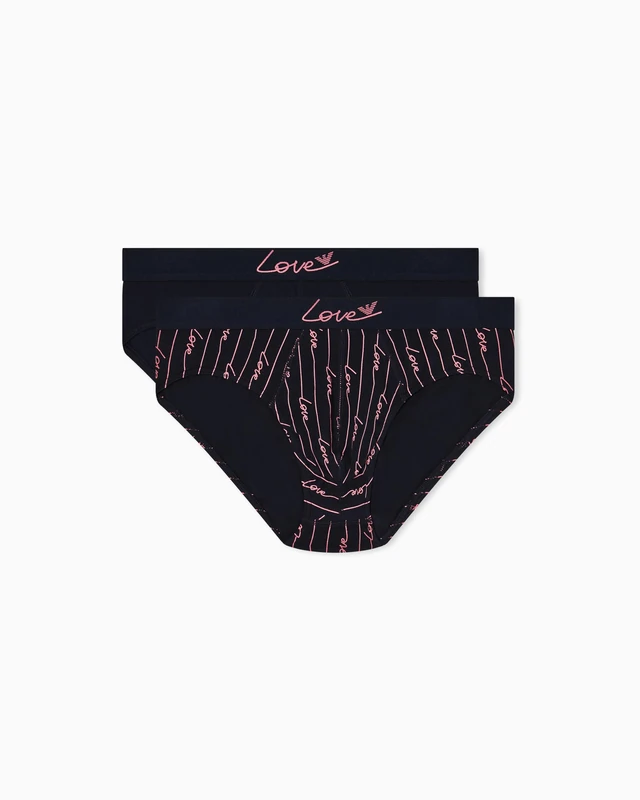 Emporio Armani Men's SAN Valentine 2-Pack Brief Blue L