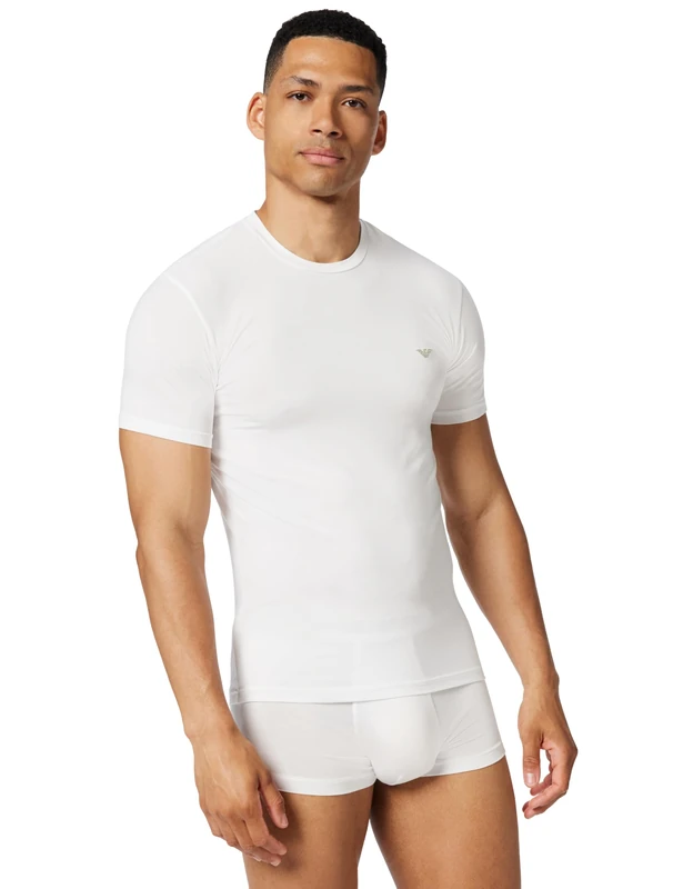 Men's Soft Modal Crew Neck T-Shirt White XL