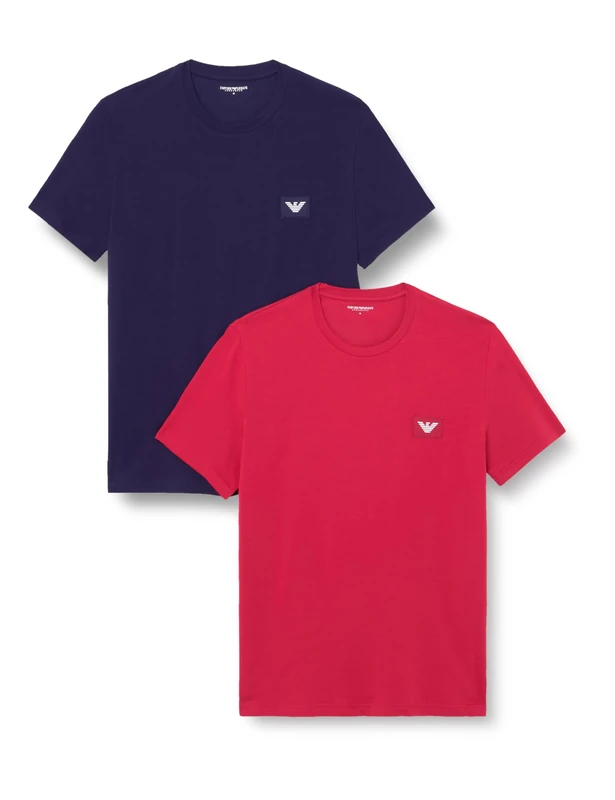 Men's LOGOLABEL 2-Pack Crew Neck T-Shirt Red XL