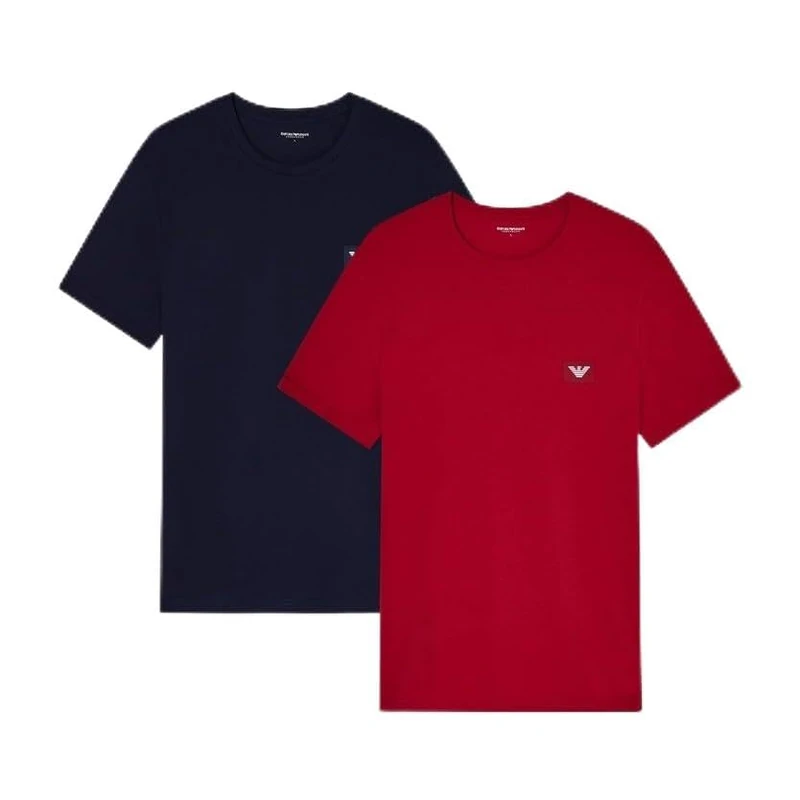 Men's LOGOLABEL 2-Pack Crew Neck T-Shirt Red S