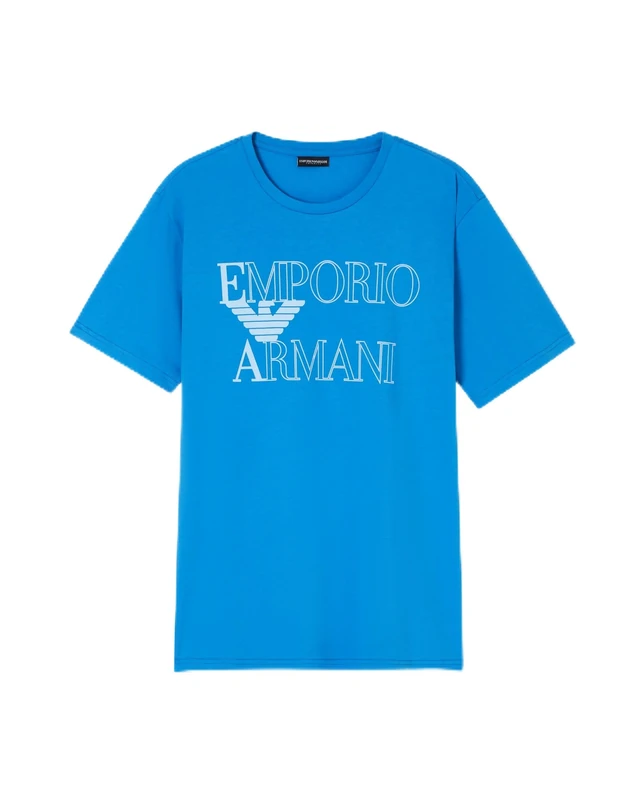 Men's Bold Logo Crew Neck T-Shirt Blue XL