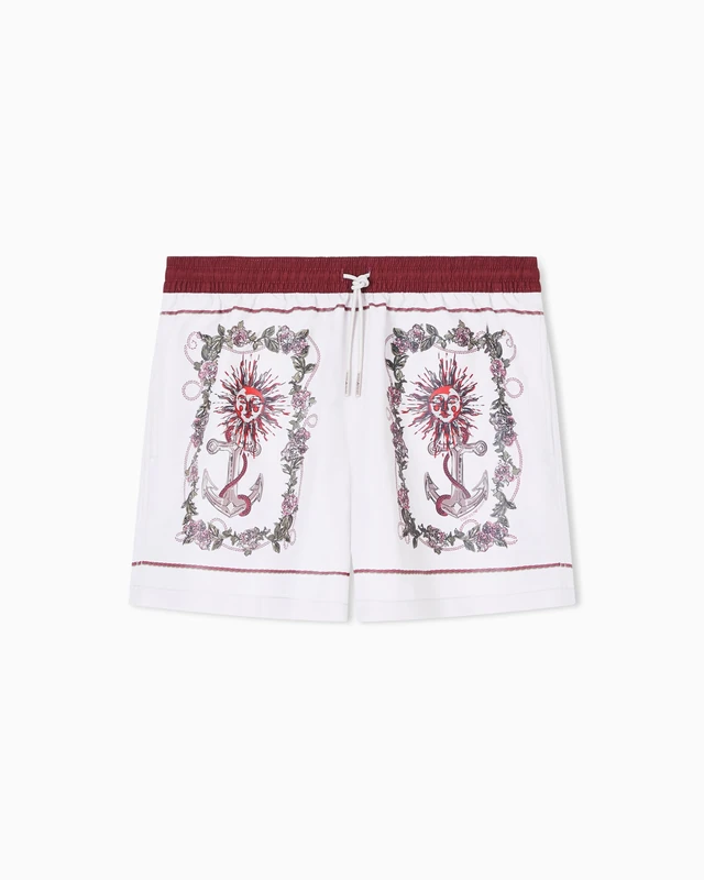 Emporio Armani Men's Cards Prints Boxer Beige M