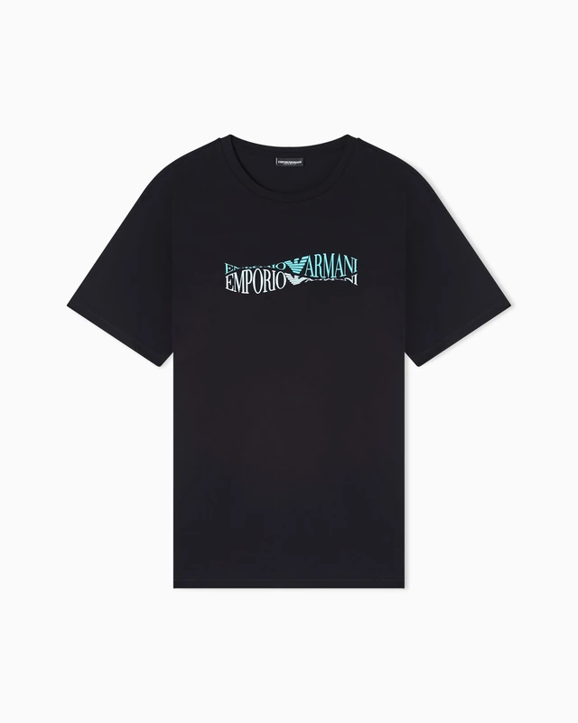 Men's Prints Crew Neck T-Shirt Black L
