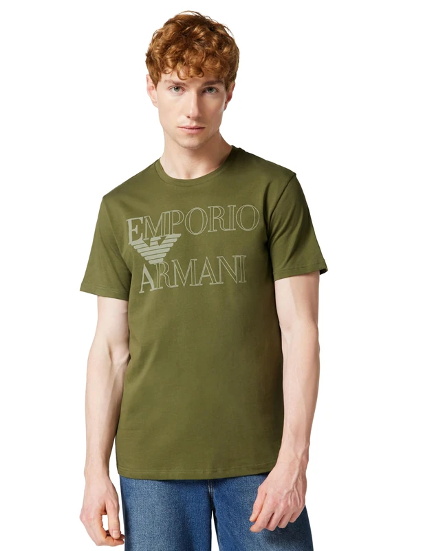 Men's Bold Logo Crew Neck T-Shirt Green M