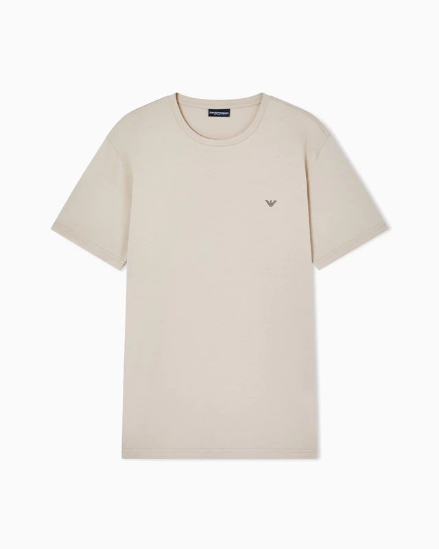 Men's Prints Crew Neck T-Shirt Brown M