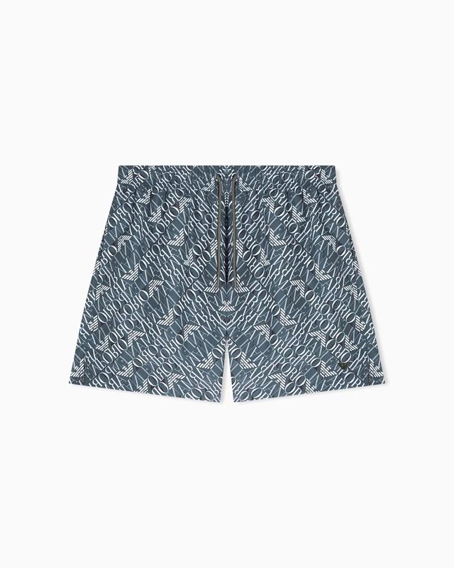 Emporio Armani Men's MACROLOGO Boxer Green S