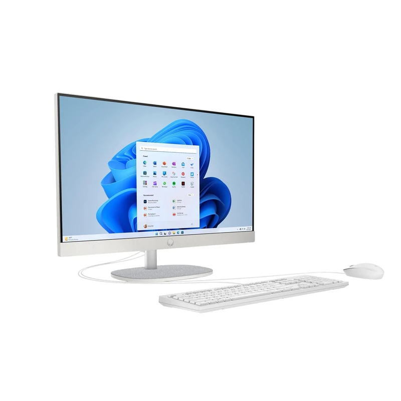 HP 24” All-in-One Desktop PC | Intel® Core™ i5 i5-1335U Processor | 8 GB RAM | 512 GB SSD | Intel Iris Xe Graphics | FHD Display | Windows 11 Home | Dual Speakers | Shell White | 24-cr0047sa