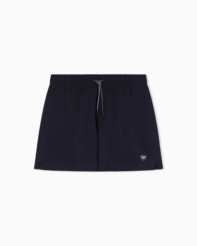 Emporio Armani Men's Satin Label Boxer Blue XL