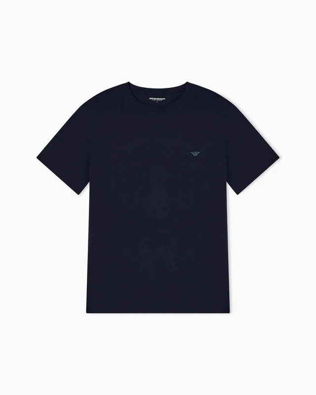 Men's Soft Modal Crew Neck T-Shirt Blue XL