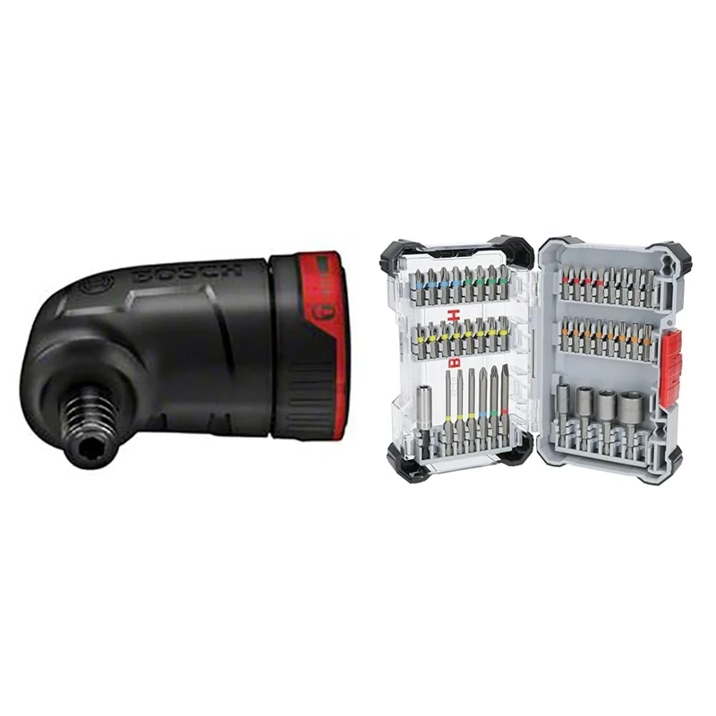 Bosch Professional GFA 18-W Chuck Attachment + 43x Extra Hard Screwdriver Bit Set, 43-Piece (197 x 110.5 mm, Professional Accessories Screwdriver, Drill)
