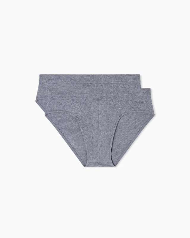 EMPORIO ARMANI Men's PIMA Cotton 2-Pack Brief Grey XL