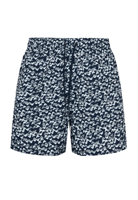 Emporio Armani Men's All Over Logo Boxer Blue XXL - Image 1