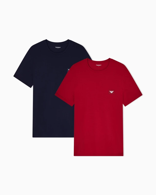Men's LOGOLABEL 2-Pack Crew Neck T-Shirt Red L