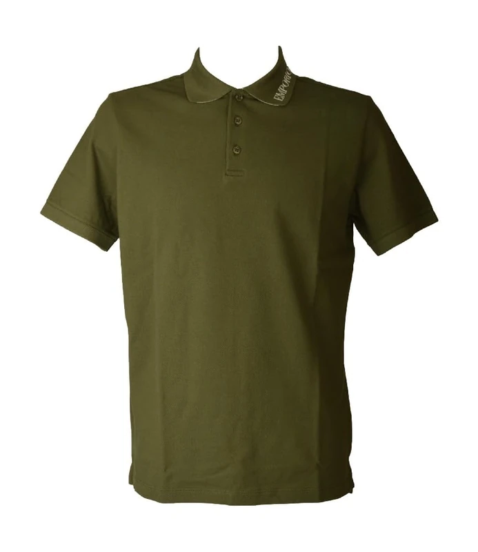 Emporio Armani Men's Embroidery Logo Polo Green M
