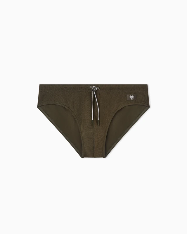Emporio Armani Men's Satin Label Brief Green XL