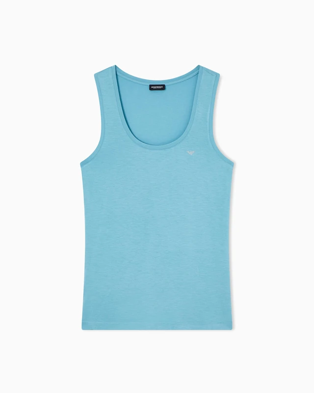 Emporio Armani Women's Essential Studs Tank Blue M