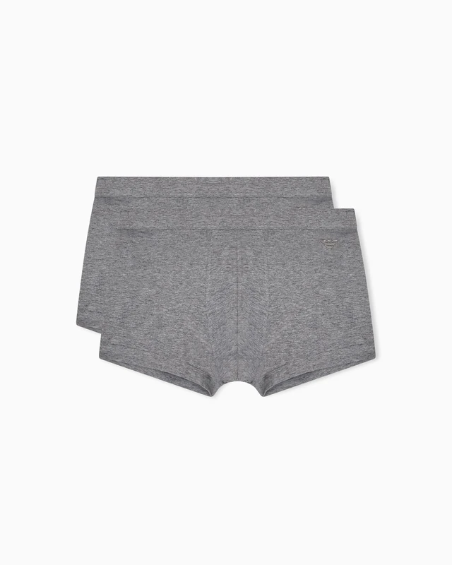 EMPORIO ARMANI Men's PIMA Cotton 2-Pack Trunk Grey XL