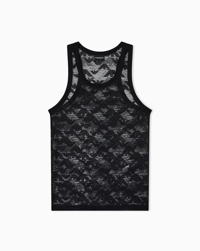 EMPORIO ARMANI Men's LACE Tank Black S
