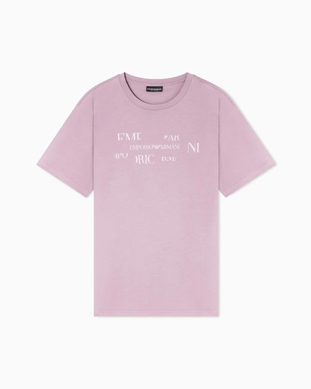 Men's Prints Crew Neck T-Shirt Violet S