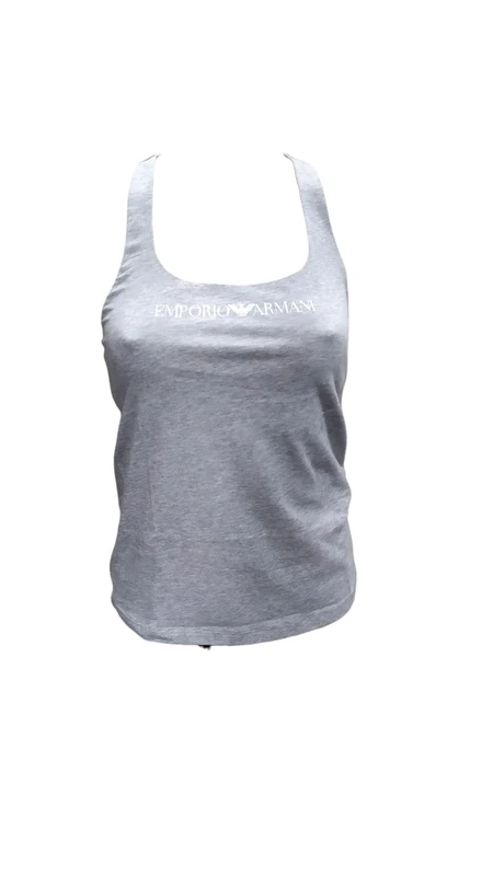 Emporio Armani Women's Iconic Logoband Tank Grey L