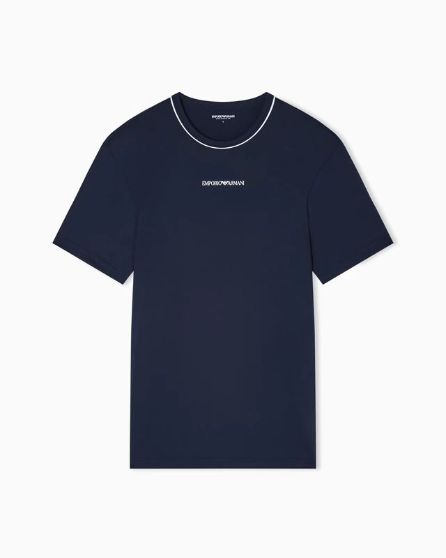 Men's UNDERLINED Logoband Crew Neck T-Shirt Blue S