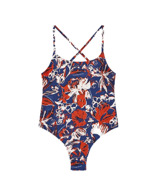 EMPORIO ARMANI Women's LOGOMANIA ONE-Piece Swimsuit Blue S