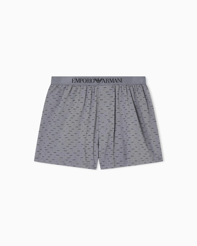 Emporio Armani Men's Pattern Boxer Grey M