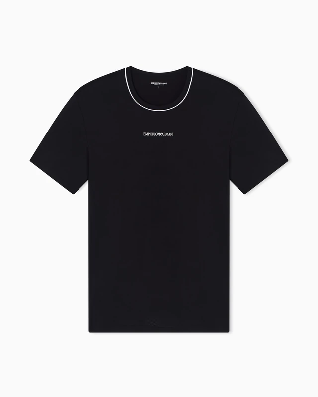 Men's UNDERLINED Logoband Crew Neck T-Shirt Black L