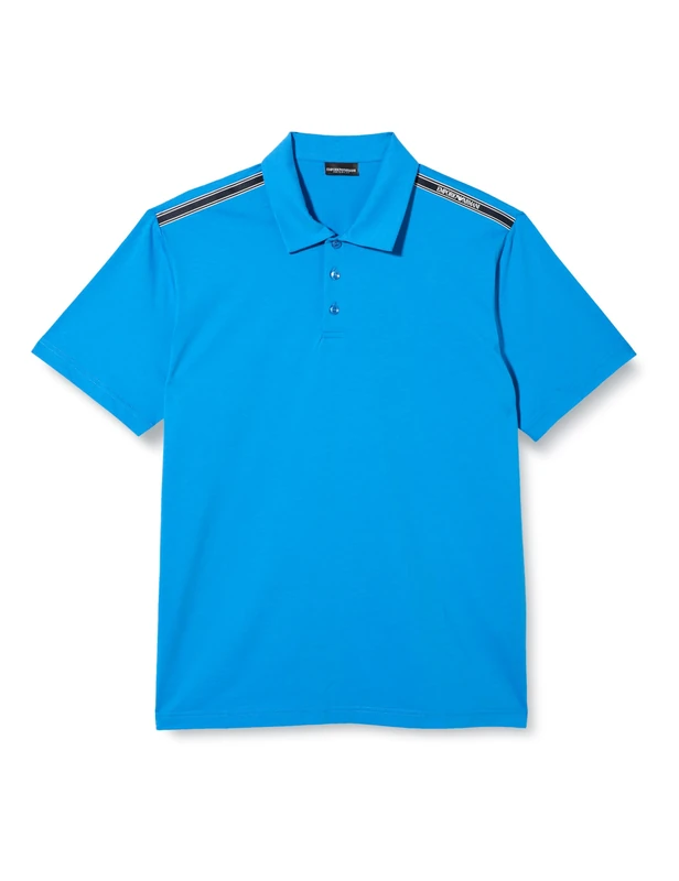 Emporio Armani Men's LOGOTAPE Polo Blue XL