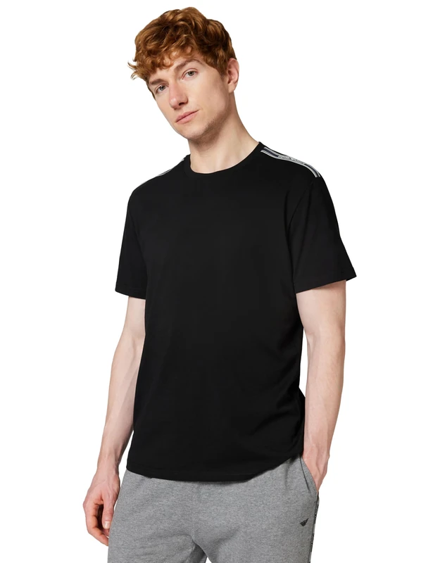 Men's LOGOTAPE Crew Neck T-Shirt Black M