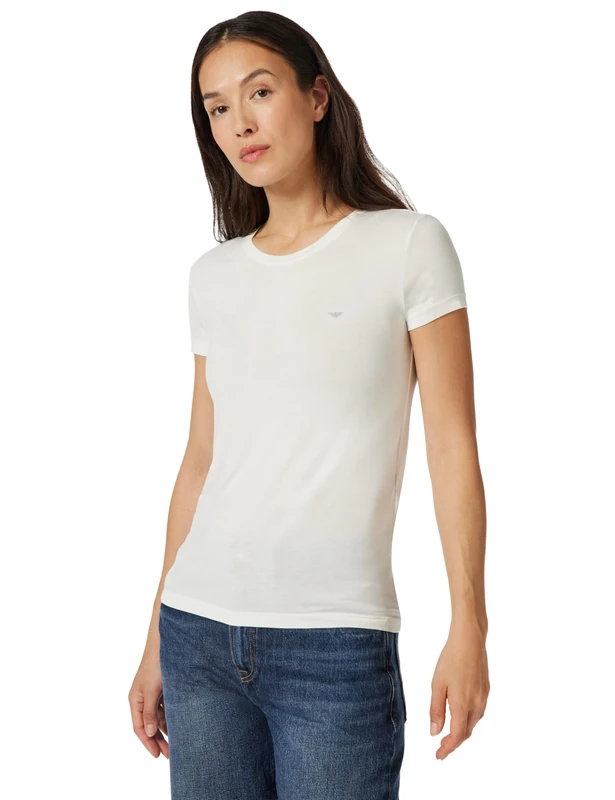 Women's Essential Studs Crew Neck T-Shirt Beige XL