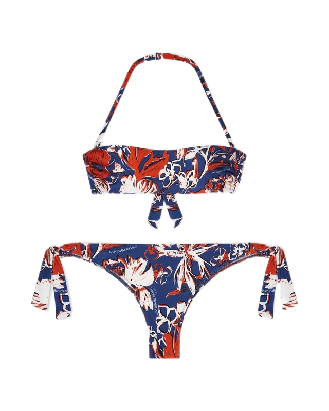 Women's LOGOMANIA Bandeau+Brief Bikini Blue L