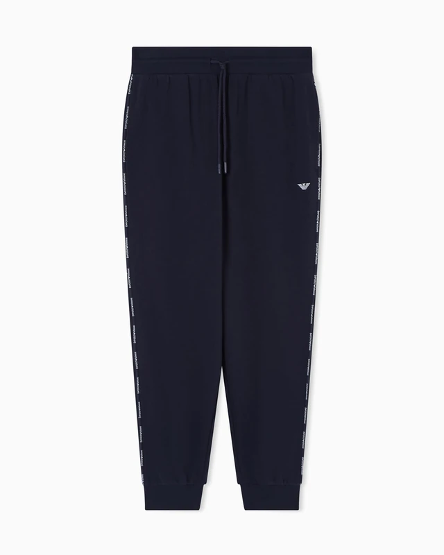 Emporio Armani Men's Terry Pants with Cuffs Blue XL