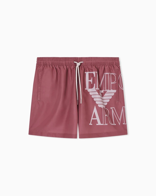 Emporio Armani Men's Bold Logo Boxer Brown L