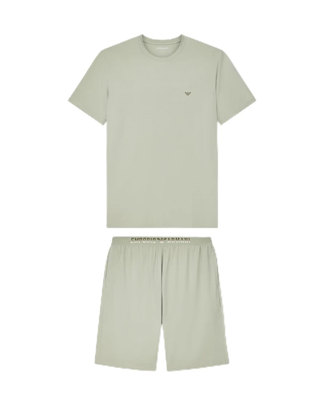 Emporio Armani Men's SOFT MODAL T-SHIRT+SHORTS PYJAMA Grey XL