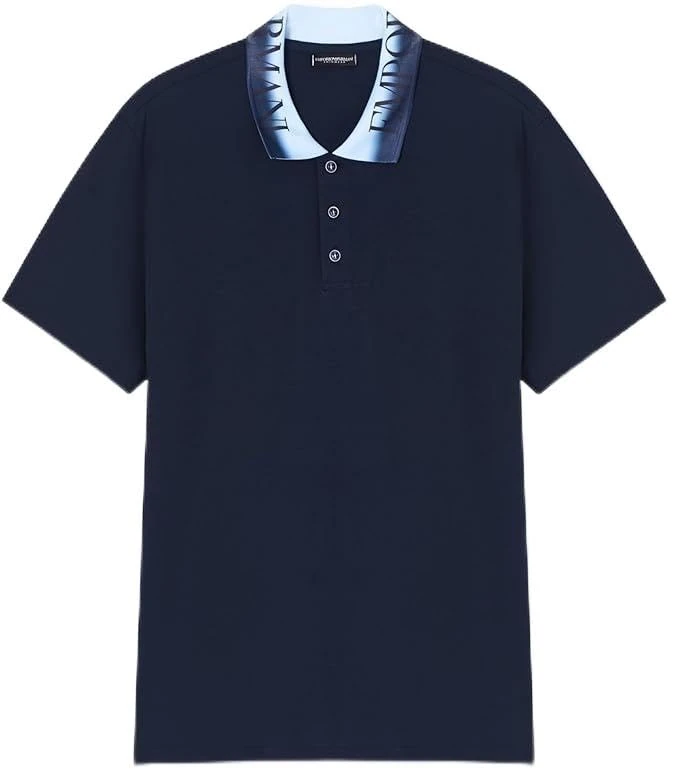 Emporio Armani Men's Logoband Polo Blue M