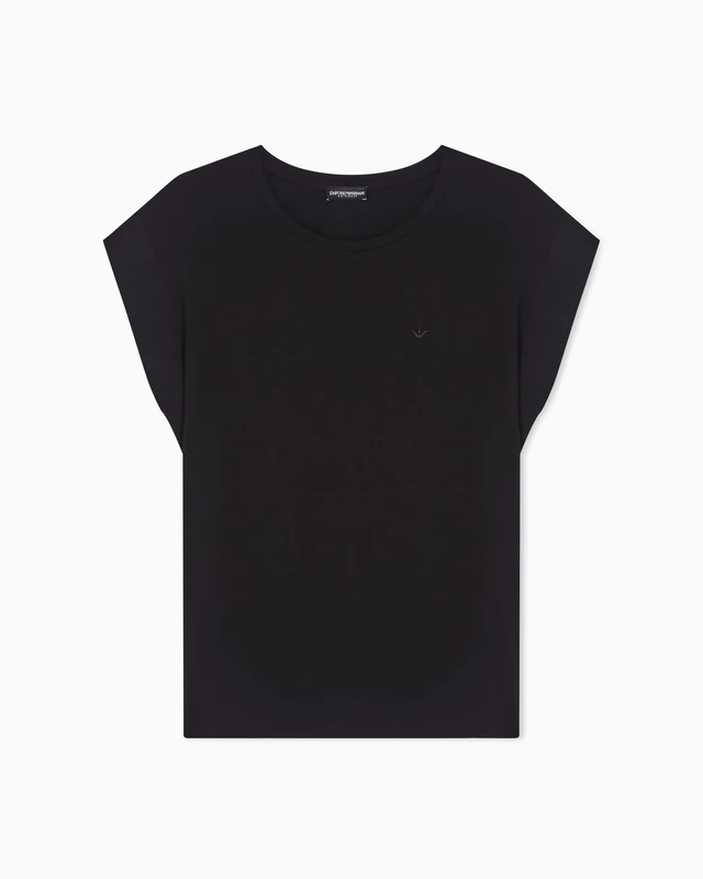 Women's Viscose Crew Neck T-Shirt Black XL